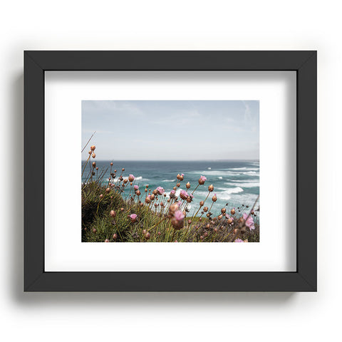 Henrike Schenk - Travel Photography Pink Flowers by the Ocean Recessed Framing Rectangle