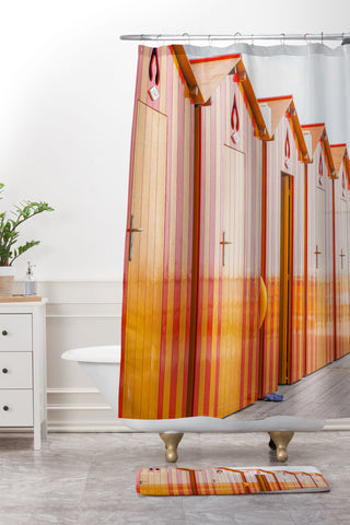 Henrike Schenk - Travel Photography Sorrento Stripes Shower Curtain And Mat
