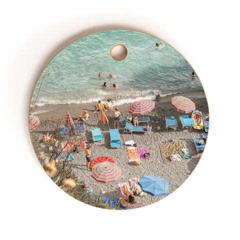 Henrike Schenk - Travel Photography Summer Afternoon in Positano Cutting Board Round