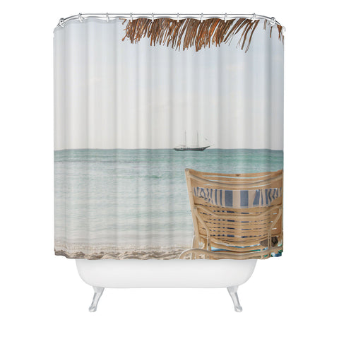 Henrike Schenk - Travel Photography Summer Holiday Beach Photo Aruba Island Ocean View Shower Curtain