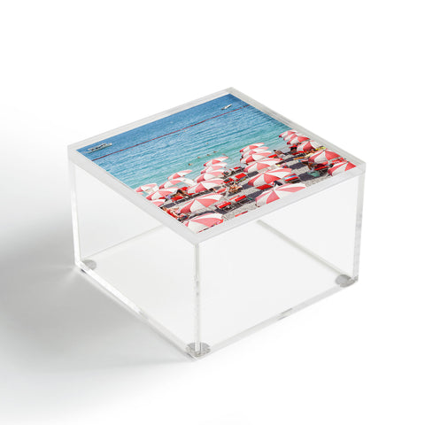 Henrike Schenk - Travel Photography The Red Beach Umbrellas Amalfi Acrylic Box