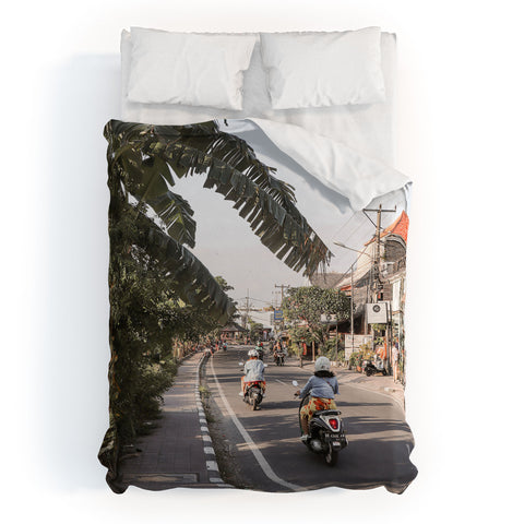 Henrike Schenk - Travel Photography Tropical Road On Bali Island Duvet Cover