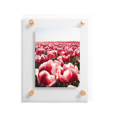 Henrike Schenk - Travel Photography Tulip Field In Holland Floral Floating Acrylic Print