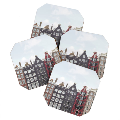 Henrike Schenk - Travel Photography Typical Houses Of Amsterdam Coaster Set