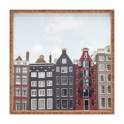 Henrike Schenk - Travel Photography Typical Houses Of Amsterdam Square Tray