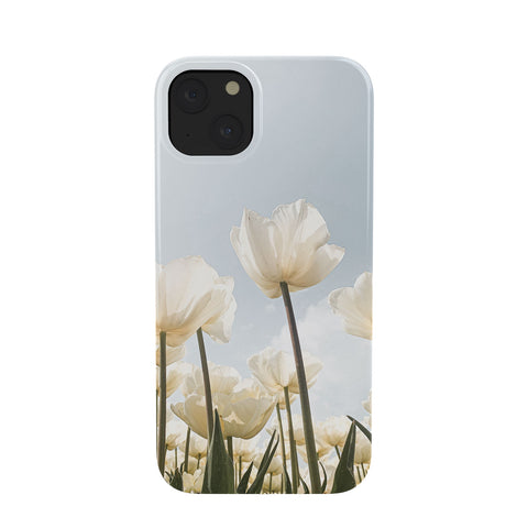 Henrike Schenk - Travel Photography White Tulips In Spring In Holland Phone Case