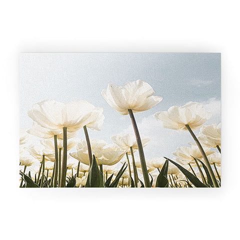Henrike Schenk - Travel Photography White Tulips In Spring In Holland Welcome Mat