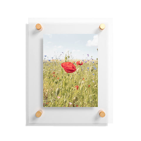 Henrike Schenk - Travel Photography Wildflower Field Poppy Flower Floating Acrylic Print