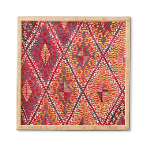 Henrike Schenk - Travel Photography Woven Carpet Red and Orange Framed Wall Art