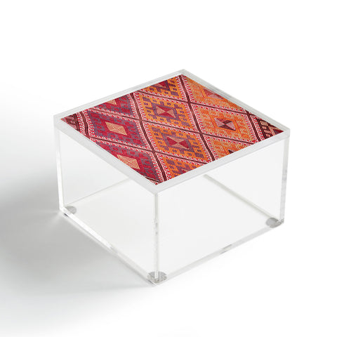 Henrike Schenk - Travel Photography Woven Carpet Red and Orange Acrylic Box