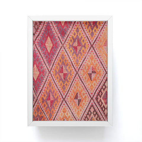 Henrike Schenk - Travel Photography Woven Carpet Red and Orange Framed Mini Art Print