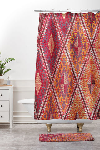 Henrike Schenk - Travel Photography Woven Carpet Red and Orange Shower Curtain And Mat
