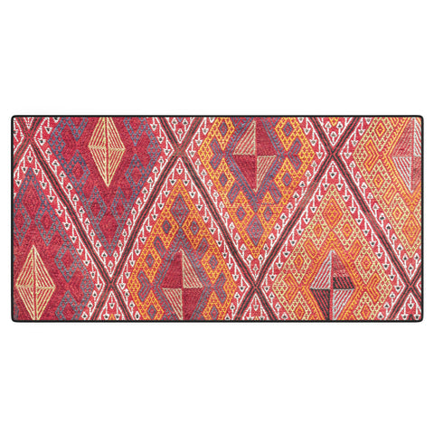 Henrike Schenk - Travel Photography Woven Carpet Red and Orange Desk Mat