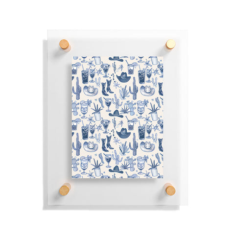 heycait Coastal Cowgirl in Blue Floating Acrylic Print