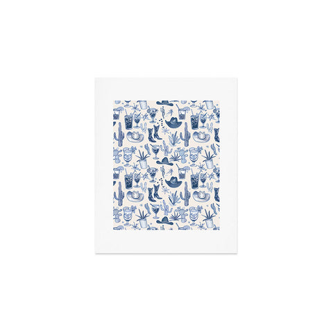 heycait Coastal Cowgirl in Blue Art Print