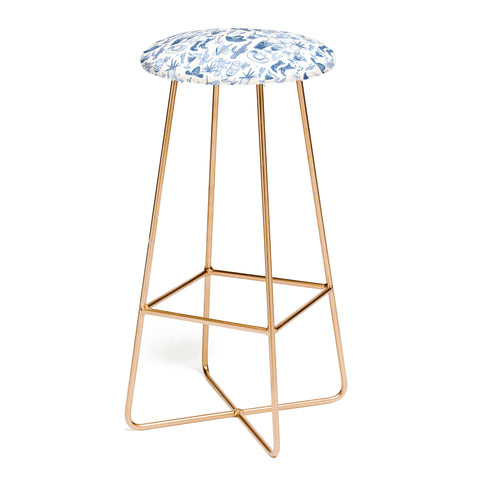 heycait Coastal Cowgirl in Blue Bar Stool