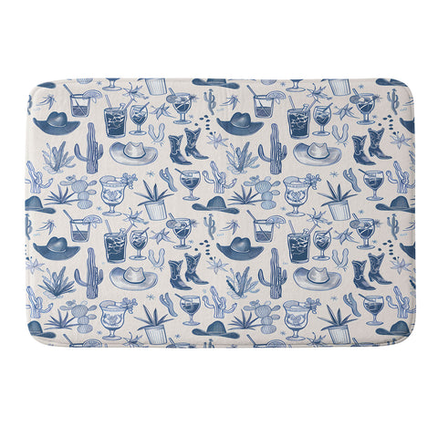 heycait Coastal Cowgirl in Blue Memory Foam Bath Mat