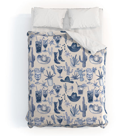heycait Coastal Cowgirl in Blue Duvet Cover