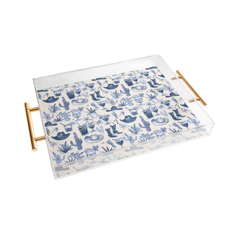 heycait Coastal Cowgirl in Blue Acrylic Tray