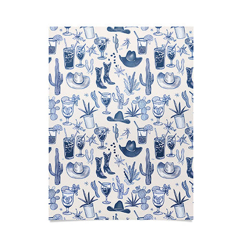 heycait Coastal Cowgirl in Blue Poster