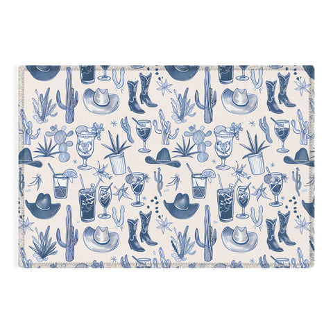 heycait Coastal Cowgirl in Blue Outdoor Rug