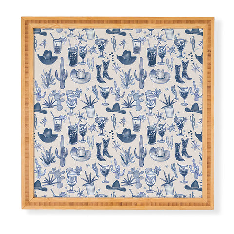 heycait Coastal Cowgirl in Blue Framed Wall Art