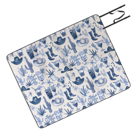 heycait Coastal Cowgirl in Blue Picnic Blanket