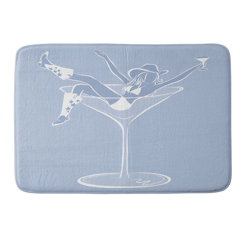 heycait Cowgirl Martini Memory Foam Bath Mat