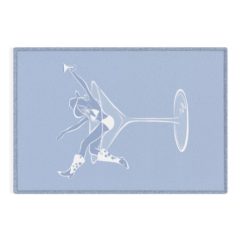 heycait Cowgirl Martini Outdoor Rug