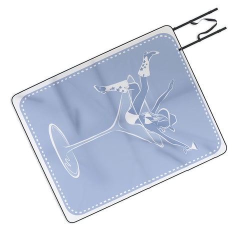 heycait Cowgirl Martini Picnic Blanket