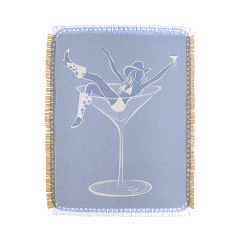 heycait Cowgirl Martini Throw Blanket