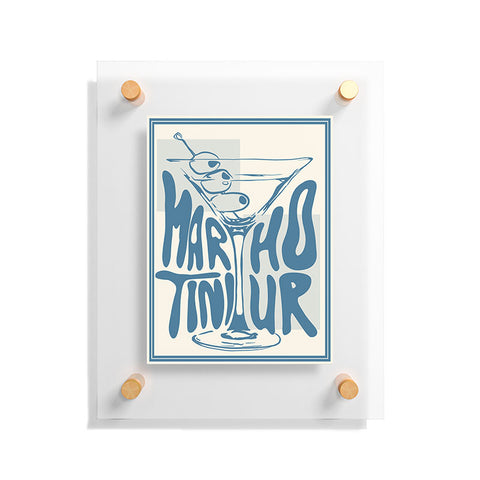 heycait Martini Hour Print Floating Acrylic Print