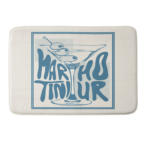 heycait Martini Hour Print Memory Foam Bath Mat