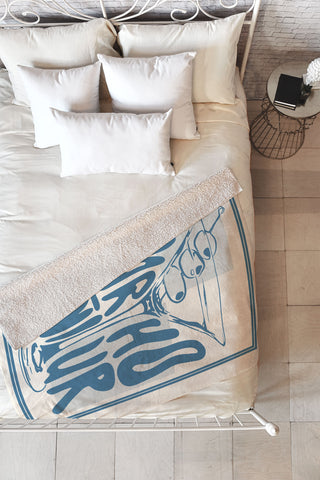 heycait Martini Hour Print Fleece Throw Blanket