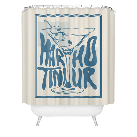 heycait Martini Hour Print Shower Curtain