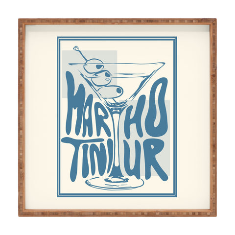 heycait Martini Hour Print Square Tray