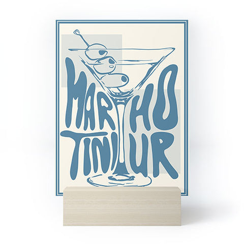 heycait Martini Hour Print Mini Art Print