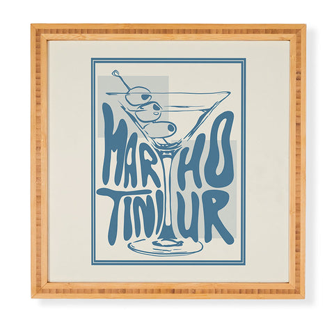 heycait Martini Hour Print Framed Wall Art