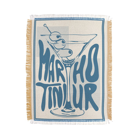 heycait Martini Hour Print Throw Blanket