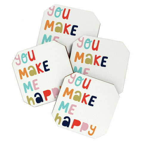heycoco You Make Me Happy Coaster Set