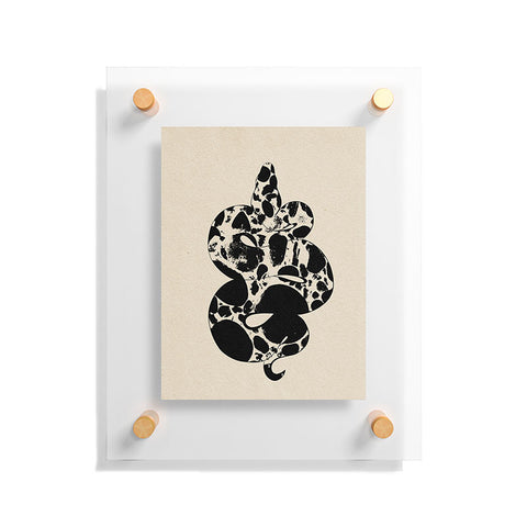 High Tied Creative Black and White Snake Floating Acrylic Print