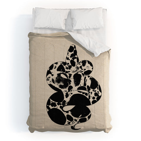 High Tied Creative Black and White Snake Comforter