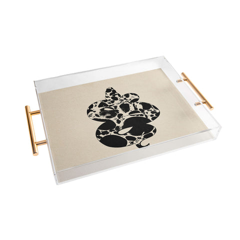 High Tied Creative Black and White Snake Acrylic Tray