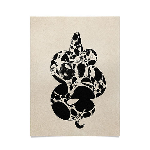 High Tied Creative Black and White Snake Poster