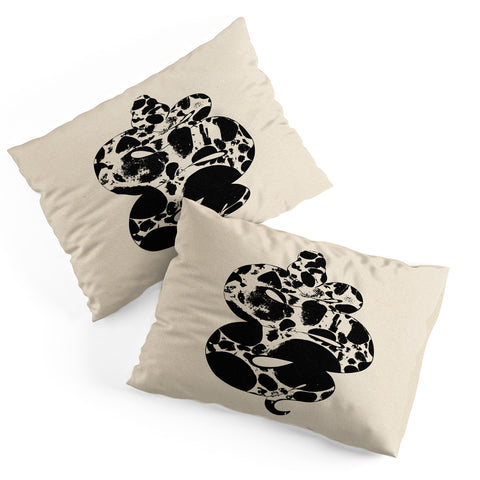 High Tied Creative Black and White Snake Pillow Shams