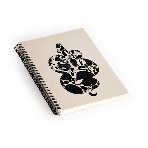 High Tied Creative Black and White Snake Spiral Notebook