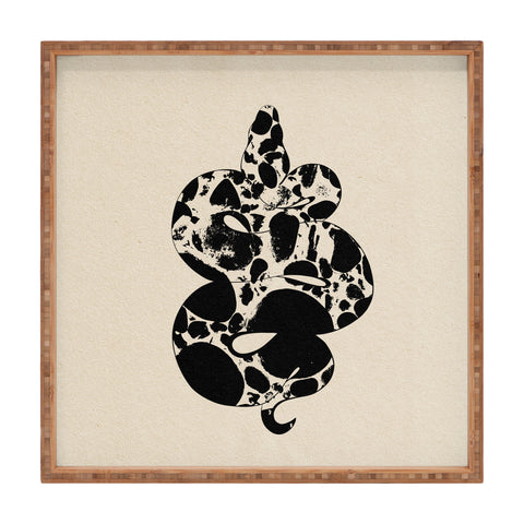 High Tied Creative Black and White Snake Square Tray