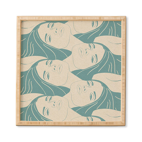 High Tied Creative Melting into You Teal Framed Wall Art