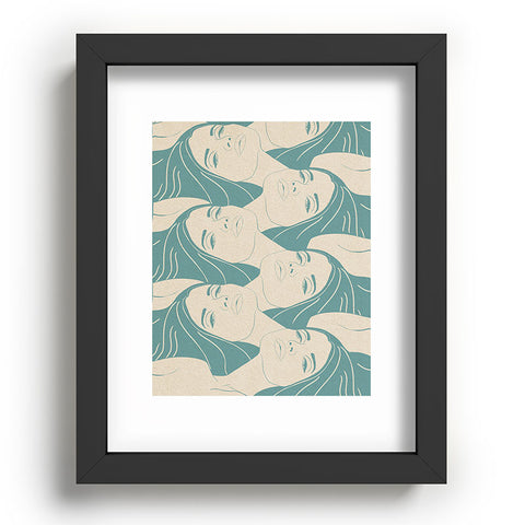 High Tied Creative Melting into You Teal Recessed Framing Rectangle