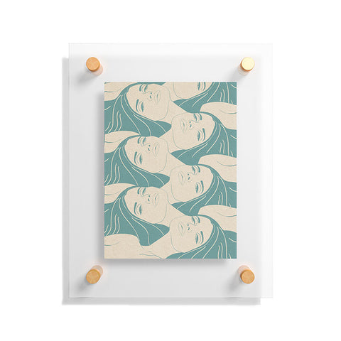 High Tied Creative Melting into You Teal Floating Acrylic Print
